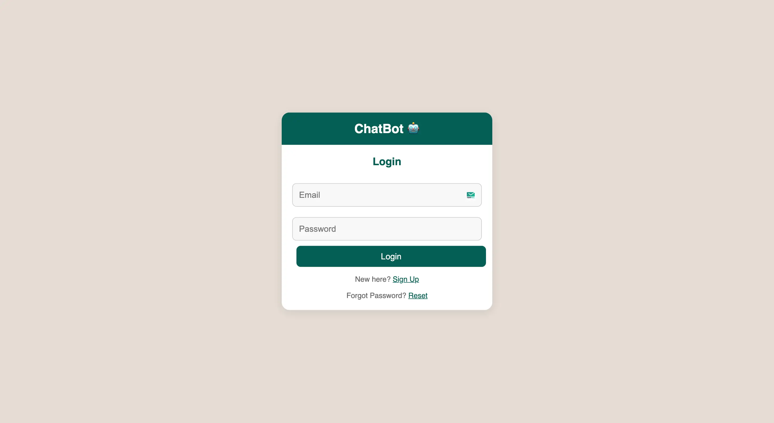 Chatbot project screenshot